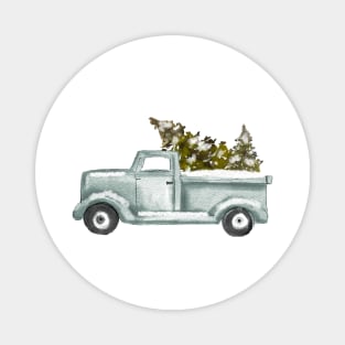 Christmas Truck tree Magnet